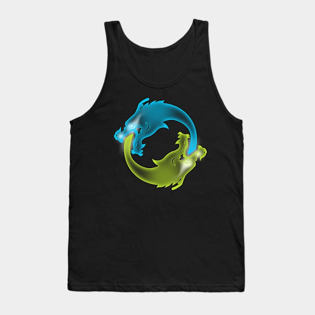 Two Dragons, two Brothers Tank Top by RetroFreak